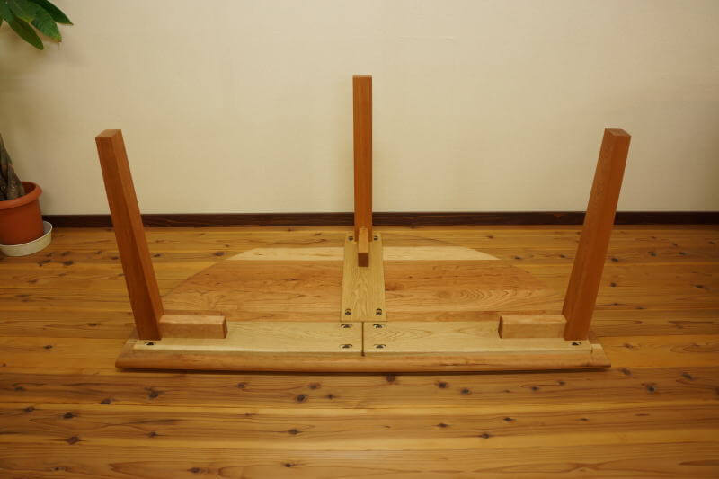 オーダーテーブル~半円型~ 1500×850㎜ order-B01 (ブラックウォールナット)