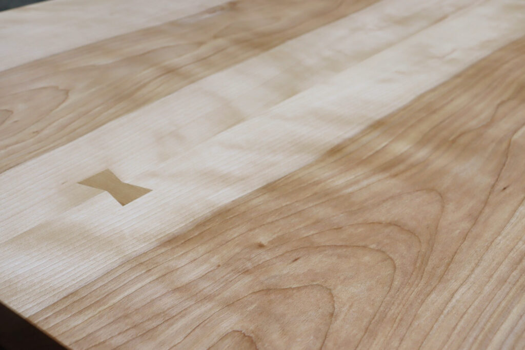 天板（ブックマッチ）　カバ桜　幅1800×奥920～940×厚43（ｍｍ）　MS-7733