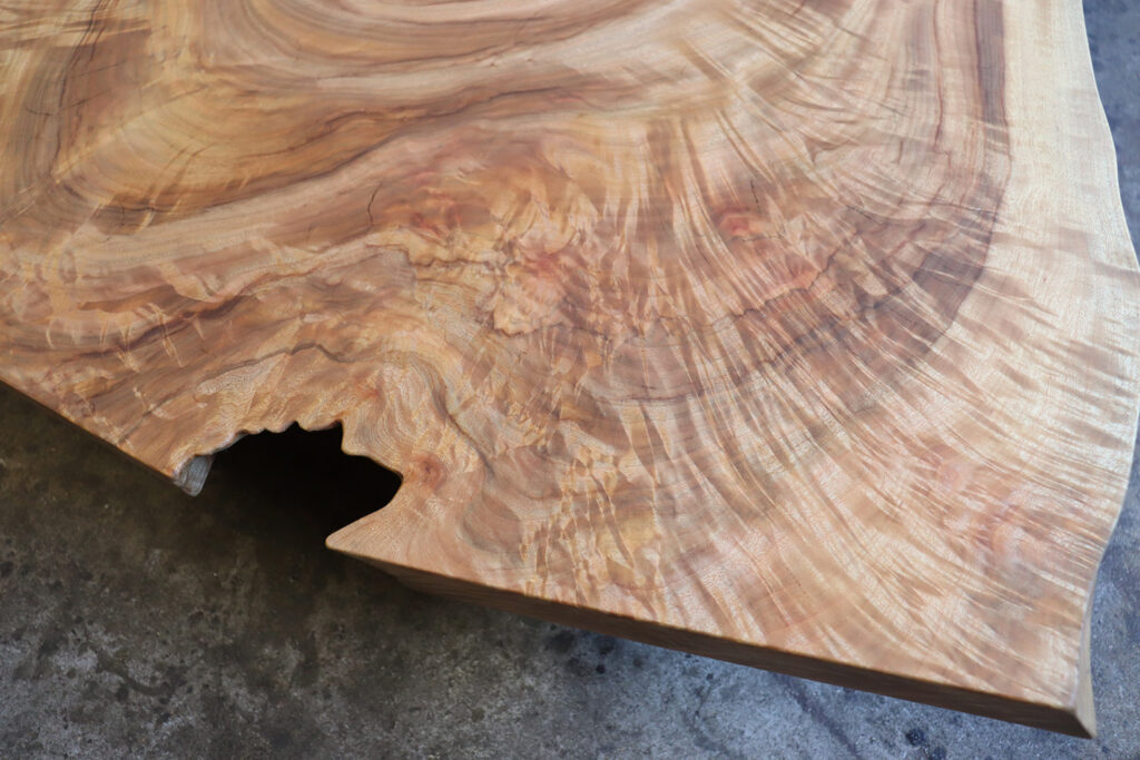 一枚板　楠　幅2550×奥940～1020×厚65（ｍｍ）　MS-7843