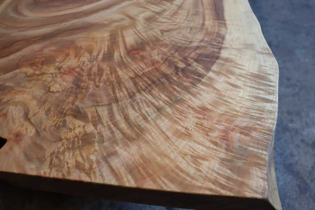 一枚板　楠　幅2550×奥940～1020×厚65（ｍｍ）　MS-7843